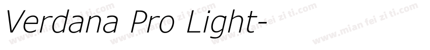 Verdana Pro Light字体转换